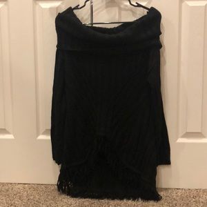 Cool neck black sweater